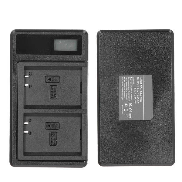 Bærbar kamerabatterioplader til LPE10 USB-kamera dobbeltoplader med LCD-skærm