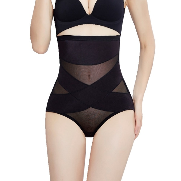 Bälte Tight Shaping Damspets Bröst Ihåligt Sexigt Bröstbälte Kropp Midja Shapeware Naken Bodysuit för kvinnor Black XL