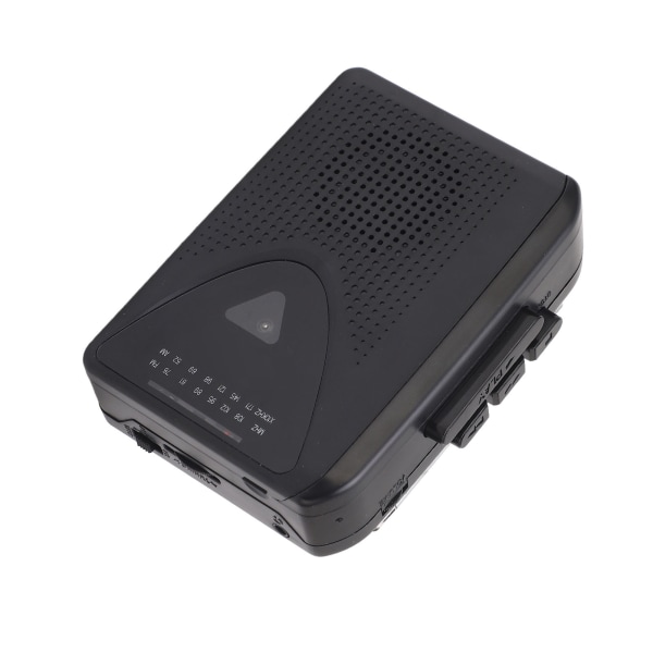 Bærbar kassettspiller FM AM Radio Stereokassett til MP3-konverter båndspiller med 3,5 mm jack og høyttaler for Daily Black