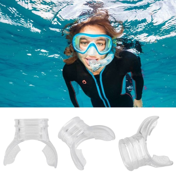 Gennemsigtig PVC Professional Scuba Diving Standard Bite Mundstykke