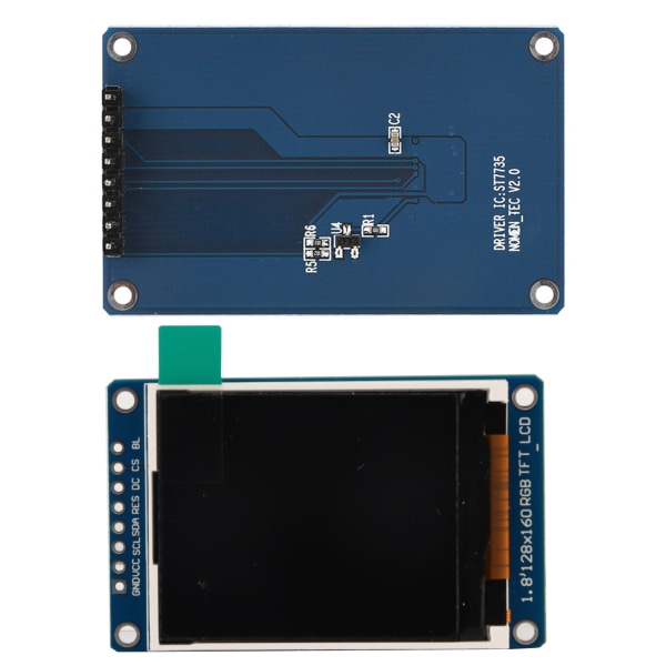 1,8 tommer TFT 128 x 160 farve LCD-skærm Display Controller Modul