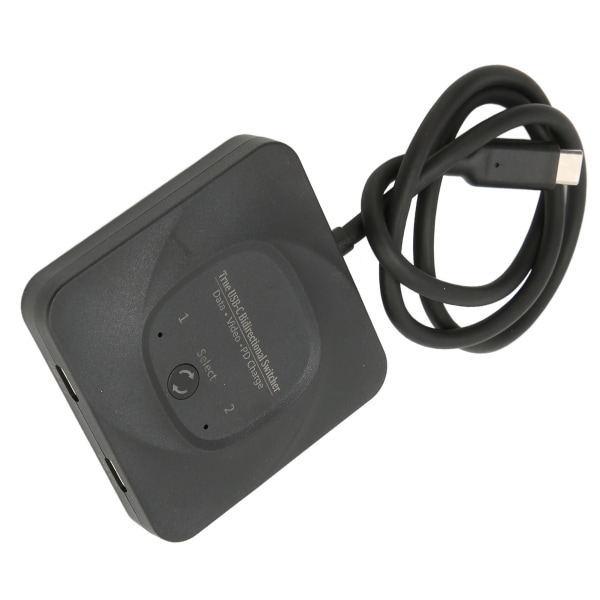 USB C Switch 2 i 1 udgang Plug and Play 8K 60Hz HD Type C Bi-retnings switcher splitter med strømindikator til pc'er