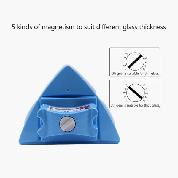Magnetisk fönsterputsare Magnetglastorkare, enkel och dubbla justerbara ytborstar för rengöring av glaspaneler inomhus och utomhus