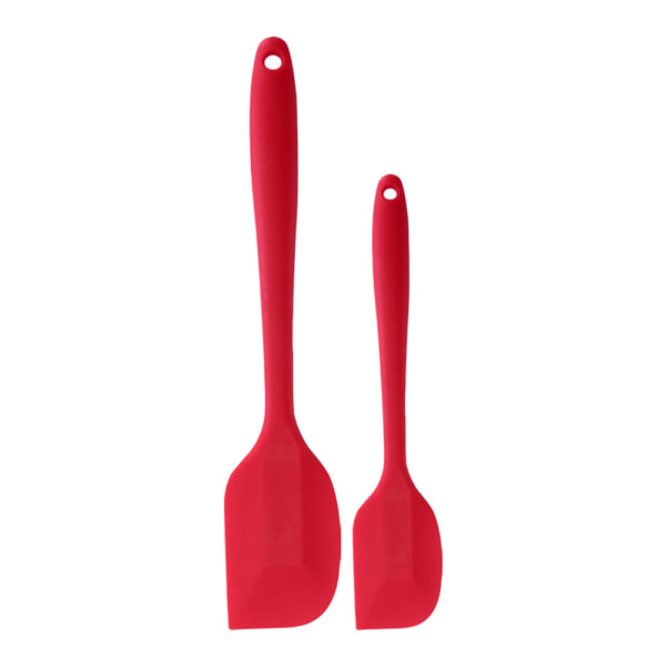 Silikonskrape med lang håndtak for matlagingsverktøy for smørkake Kjøkkenutstyr (rød)