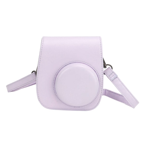 Mini Instant Camera Suojalaukku PU- case Fujifilm Instax Mini 12:lle albumisuodattimilla Värikkäät riippukehykset Tarrat violetti
