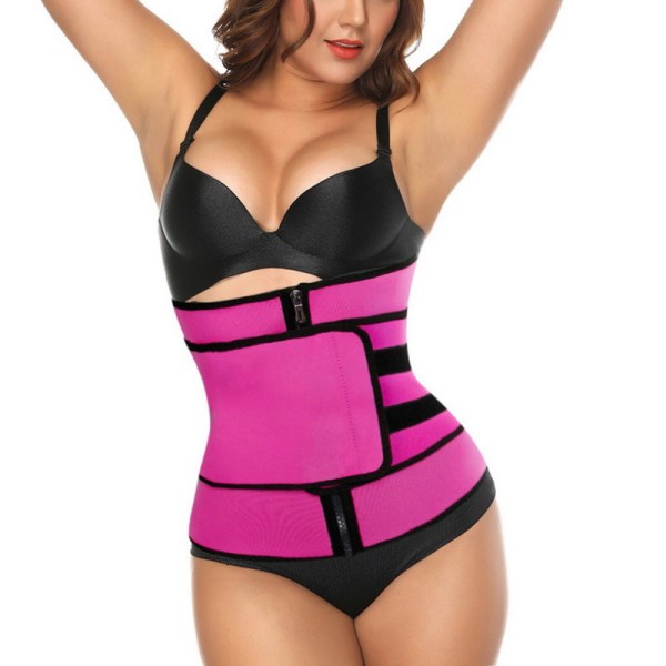 Waist Trainer Corset til vægttab Åndbar Shapewear rygstøttebælte Black XL