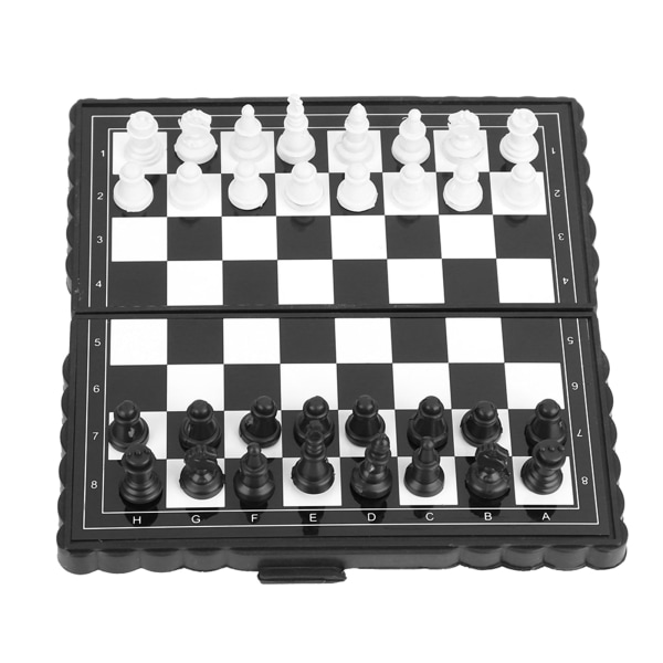 Bærbart sammenleggbart sjakkbrett i plast Magnetisk sjakkspill for familieaktiviteter