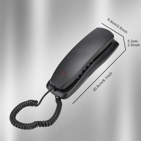KX T628 Svart for engelsk kablet skrivebordsveggtelefon Fasttelefon for hjemmekontor