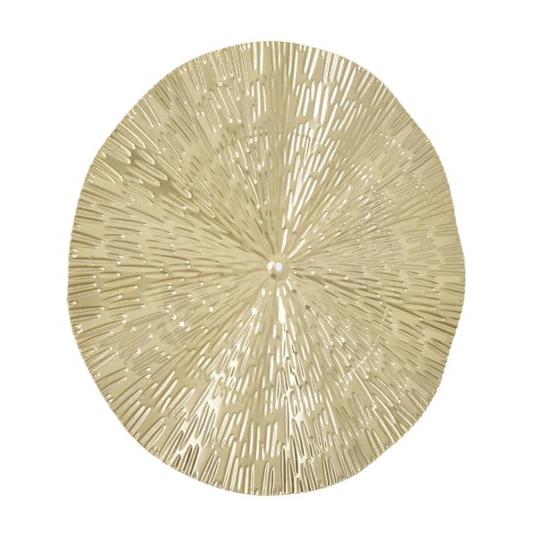 Rund väggkonstdekor Elegant stil järnmaterial 24,5 cm/9,6 tum delikat struktur Utseende Gyllene oregelbunden cirkel