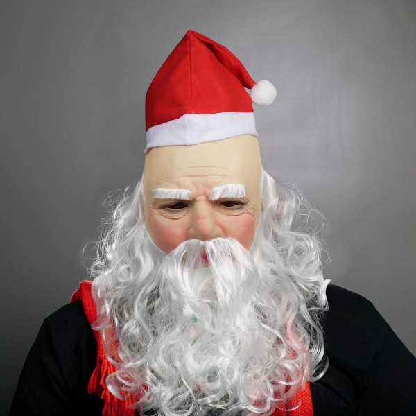 Julenissen hodeplagg Julefest dekorasjon ferie myk lateks hodeplagg for voksne Julegaver Cospaly rekvisitter