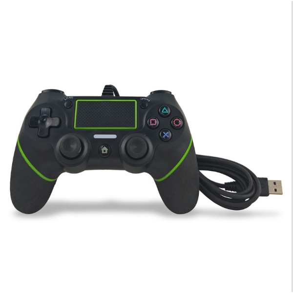 PS4-kontroller PS4-kabelspelkontroller ny lösning - mörkgrön