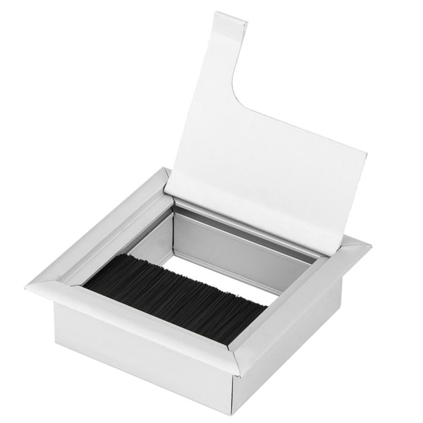 Fyrkantig aluminium Skrivbord Dator Tråd Kabel Snyggt uttag Insättningshål Cover