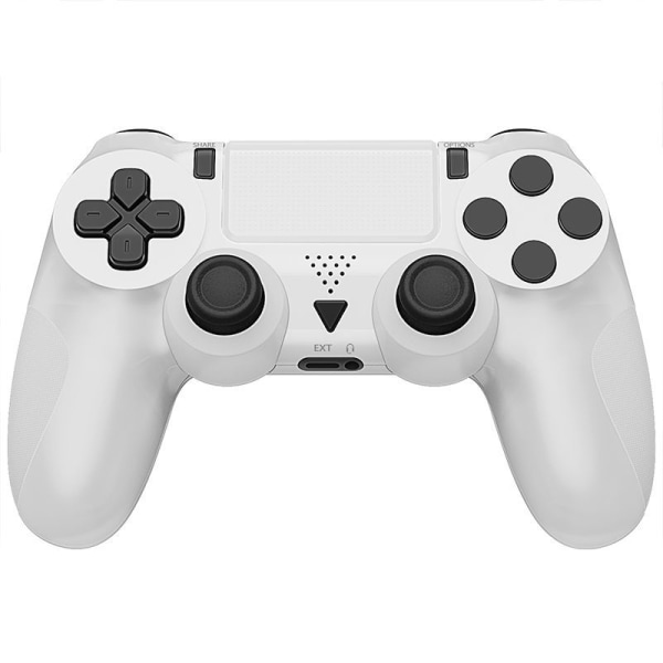 PS4 vannoverføringsutskrift Bluetooth trådløs vibrasjonskontroller-Solid White