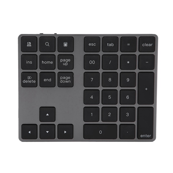 Svart 34 taster Mini Numpad Trådløst Bluetooth Numerisk Tastatur For Apple PC