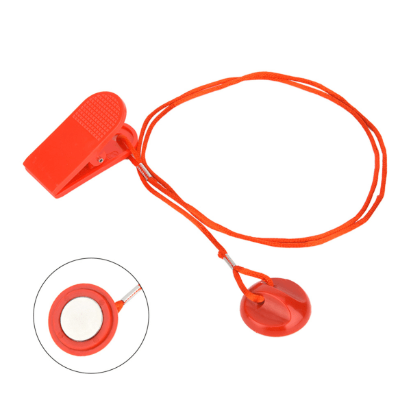 Løbebånd Universal sikkerhedsafbryderlås Sportsløbemaskine Sikkerhedsnøgle rød (magnetisk medium)