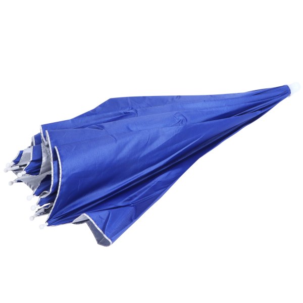 Vuxen paraplyhatt Vattentät hopfällbar solhatt Huvudbonader för utomhusfiskevandring Mörkblå