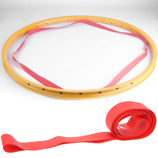 PVC-sykkel innerrør dekk terrengsykkel beskyttelsespute Liner sykkel dekk felg tape (rød 29in)