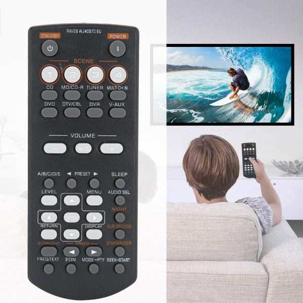 ABS Black Durable DVD Video Controller Ersättningstillbehör för fjärrkontroll för Yamaha RAV28