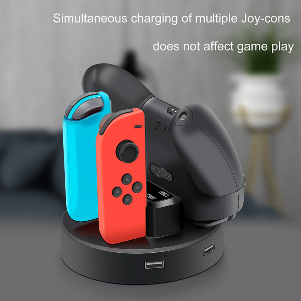 Lämplig för Nintendo switch joy-con fyra laddningsbrytare pro stativ laddningsomkopplare värd snabbladdning Four charges
