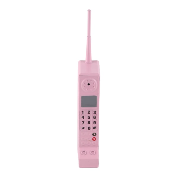 Retro mobiltelefonprydnad Järnmaterial Levande Lätt Bärbar Dekorativ Färgfast Vintage Mobilmodell Rosa