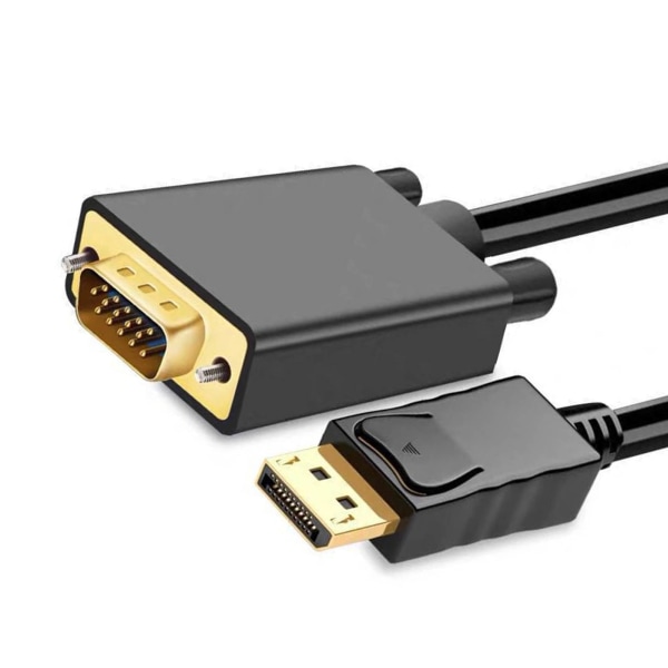 MH DP till VGA-adapterkabel 1,8 m stabil ingen förlustöverföring högeffektiv DisplayPort till VGA-adapterkabel