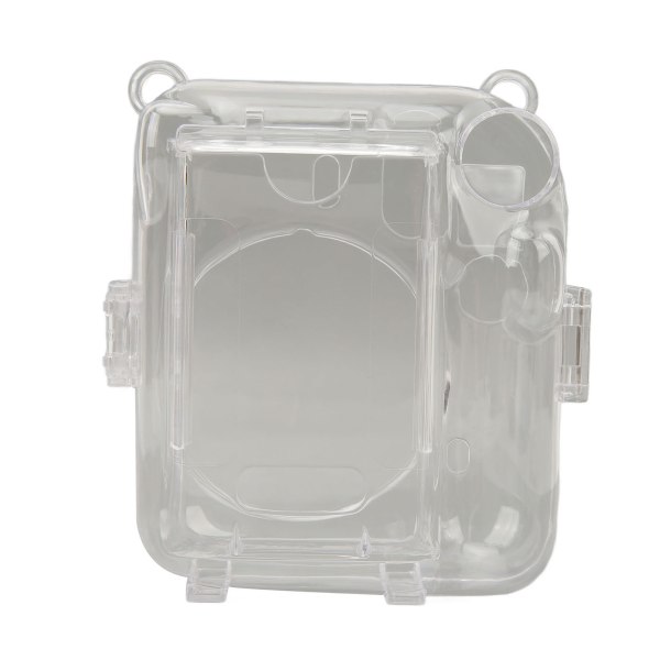Instant Camera Case Kit Skulderstropp klistremerke Kameraveske Slitesterk kamerabeskyttende gjennomsiktig veske for Instax Mini 12 Pink