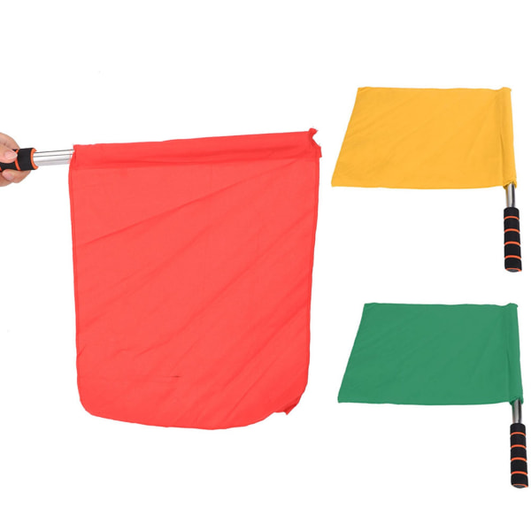Konkurrencedommer Signal Flag Performance Sports Order Håndflag Flagstang i rustfrit stål