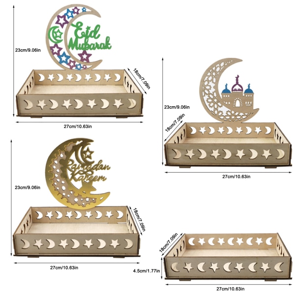 JM004802024 trädekorationer Eid al-Fitr Ramadan Eid al-Adha bordsdekorationer dessertbricka hantverk