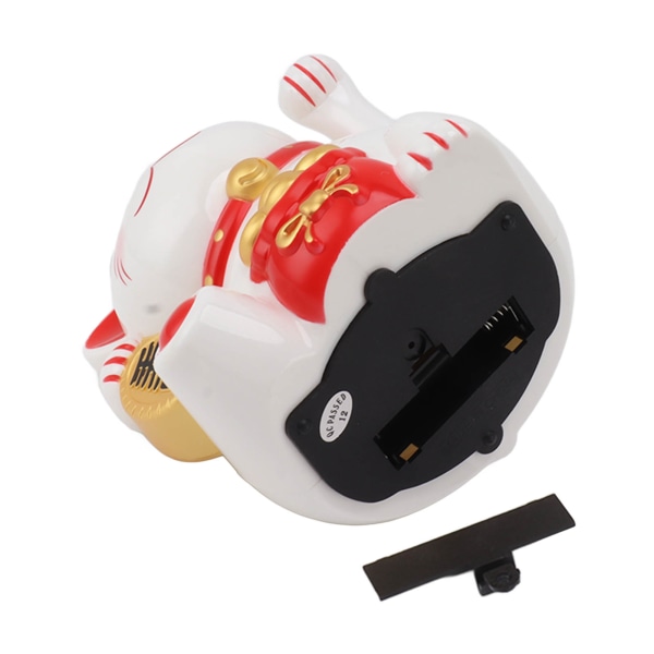 5,5 tommer elektrisk viftende arm Fortune Cat dekorative søte plastkattepynt til kasserer skrivebord MLY11020-1 Hvit