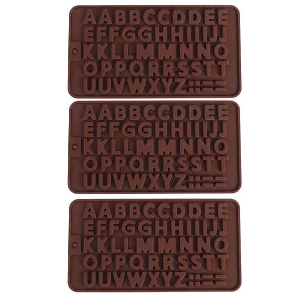 3 stk 26 engelske bogstaver form silikone chokolade kageform DIY bageværktøj tilbehør