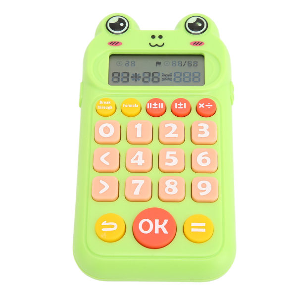 Oral aritmetisk leketøy for barn Klar stemmemelding LCD-skjerm Bærbar aritmetisk treningsleke for underholdning for å lære grønt