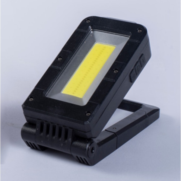 Innfelt belysning LED arbeidslys USB oppladbar bærbar lommelykt Campinglys Utendørs Vanntett Spotlight Arbeidslys med Magnet Svart