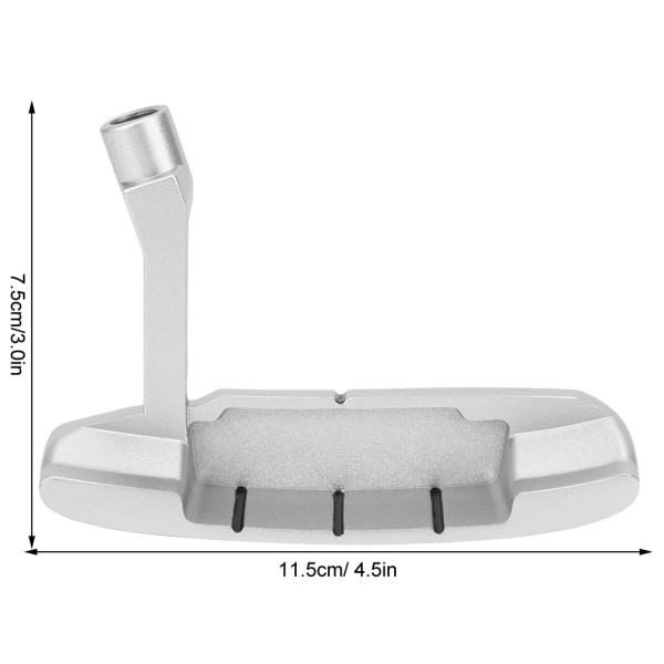 Sinkkiseoksesta valmistettu golfmaila kiila hopea metallivalu golfharjoittelutarvikkeita varten
