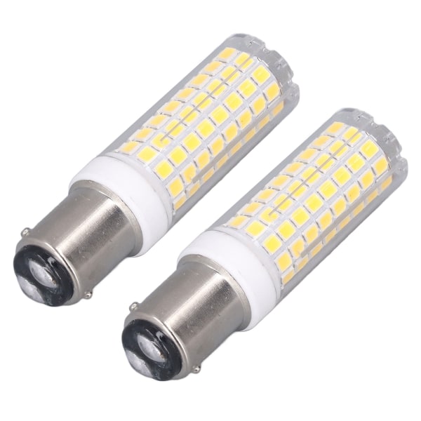 2 st LED majslampa BA15D 10W Dimbar Energisparande 102LEDs keramisk glödlampa AC 100‑120V