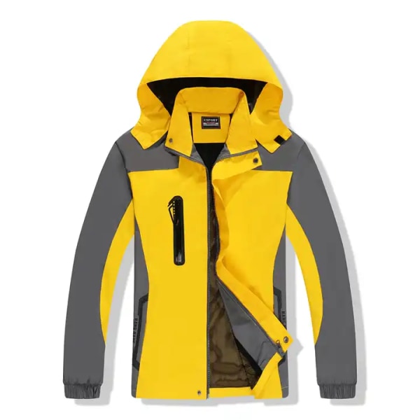 Utendørs hettefrakker Vanntett varm lett jakke frakk regnfrakker yellow XXXL