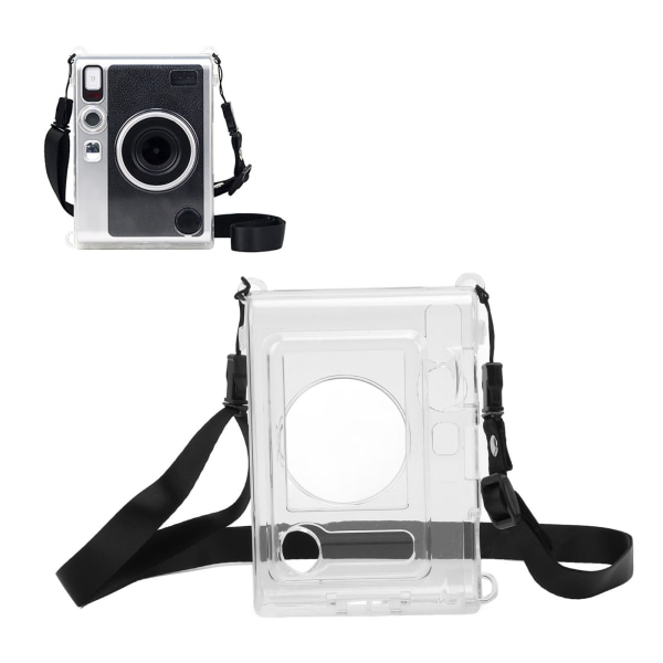 Camera Clear Case Transparent case med axelrem för Fujifilm Instax Mini Evo Camera