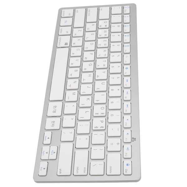 Trådløst tastatur Mini 78 taster Ultratynne bærbare hvite datamaskintastaturer for Android for OS X for IOS for Windows Koreansk