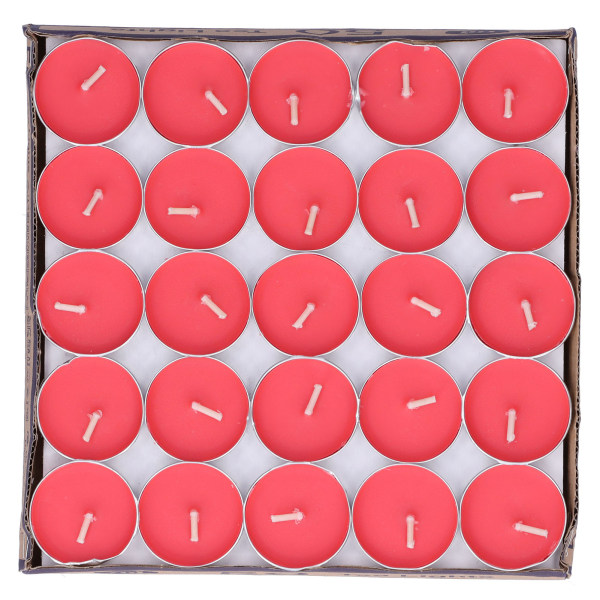 50 kpl pyöreitä kynttilöitä Savuttomia tuoksukynttilät Hääpäiväjuhlatarvikkeet Punainen