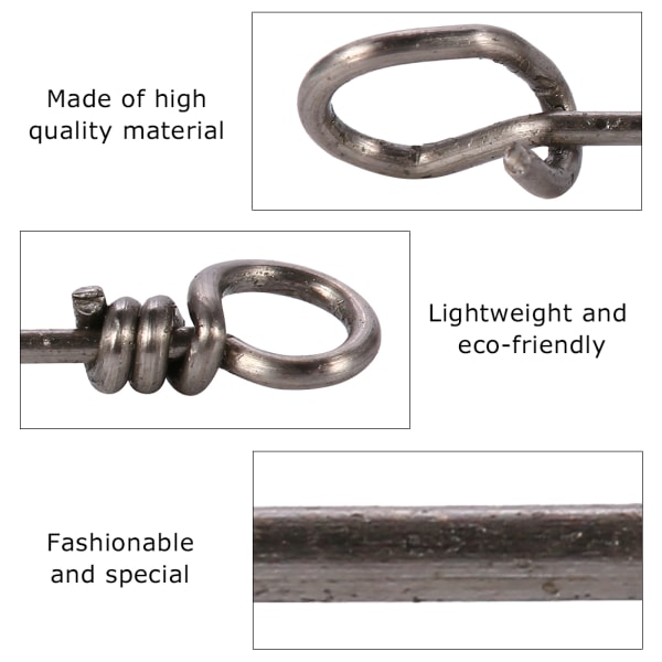 50 stk stærk styrke rustfrit stål Hurtigforbindelse Clip Connector Tackle tilbehør (2#)