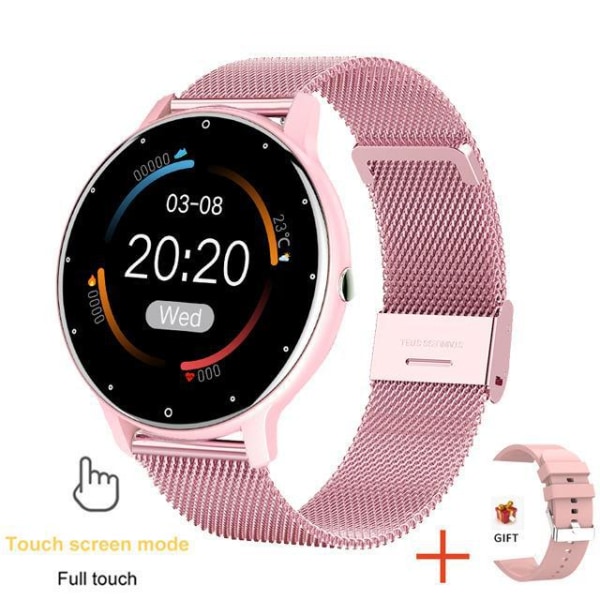 Watch puls blodtryck sömnövervakning Douyin smart armband ZL02D vattentät smart watch+S pink mesh belt