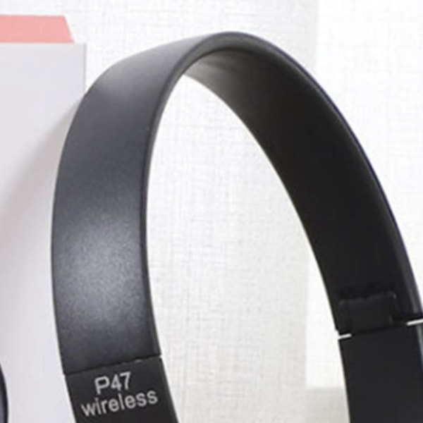 P47 Bluetooth kuulokkeet monitoimiset syvän basson kohinanvaimennus taitettavat langattomat urheilukuulokkeet kotitoimistomatkalle, musta