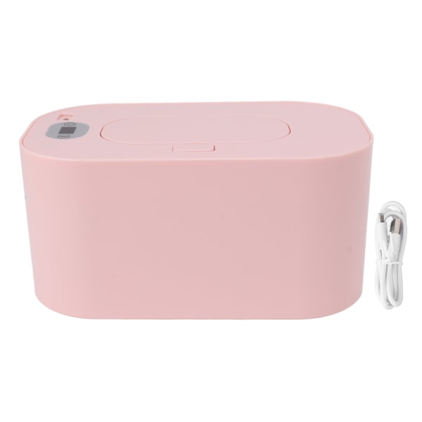 Baby Wipe Warmer USB Konstant Temperatur Bærbar Wipe Heater Temperaturjustering Warm Keeper Dispenser 5V Rosa