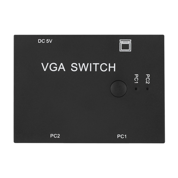 VGA Splitter Computertilbehør 2-In-1-Out 2 Port Switcher HD Display Tilbehør til Host Switch
