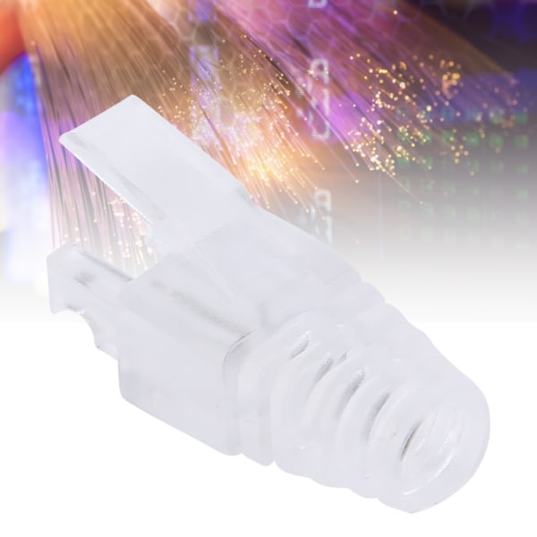 50 STK RJ45-kontaktdeksel Datamaskin Slitesterk nettverkskabelplugghylse for CAT5e / CAT6