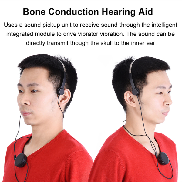 Knogleledningsheadsets Høreapparater Hovedtelefoner Audiphone AUX IN til hørebesvær