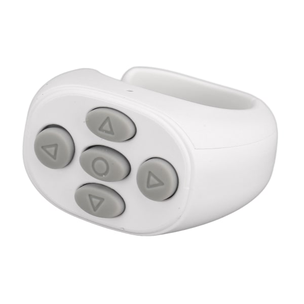 Bluetooth-fjernbetjening Multifunktionsringdesign Trådløs telefon Selfie-udløser til Home White