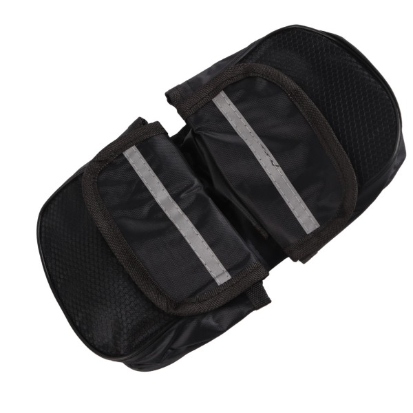 Sykkel Sykkel Sykkelramme Pannier Sadel Front Tube Bag Dobbel sideveske Svart