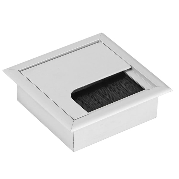 Fyrkantig aluminium Skrivbord Dator Tråd Kabel Snyggt uttag Insättningshål Cover