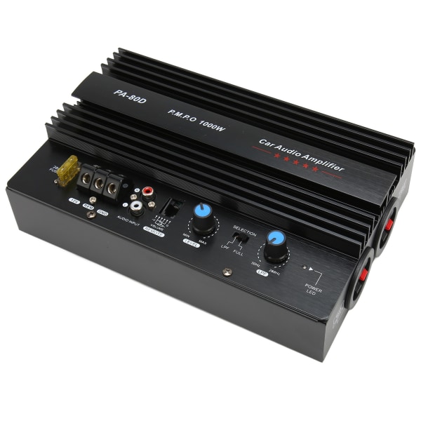 PA 80D Car Power Amplifier Board Profesjonell høyeffekt subwoofer plateforsterker for bilunderholdning 12V 1000W