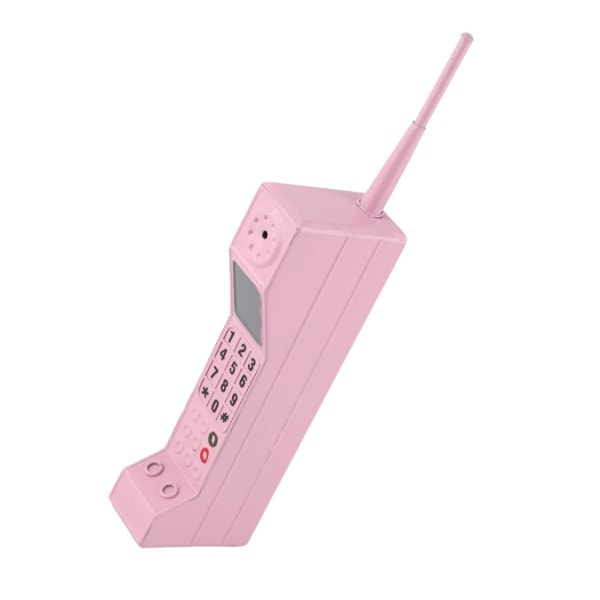 Retro mobiltelefonprydnad Järnmaterial Levande Lätt Bärbar Dekorativ Färgfast Vintage Mobilmodell Rosa